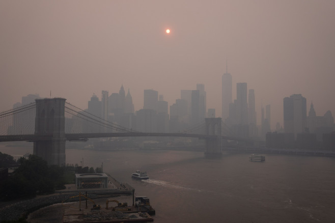 Canada Wildfires 2023: Smoke Over New York, New York, New York, NY, USA - 07 Jun 2023