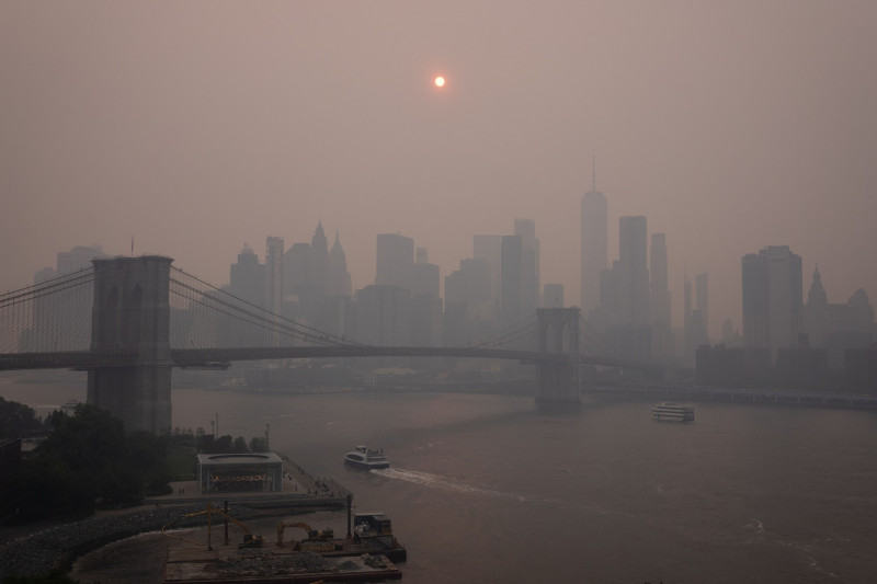 Canada Wildfires 2023: Smoke Over New York, New York, New York, NY, USA - 07 Jun 2023