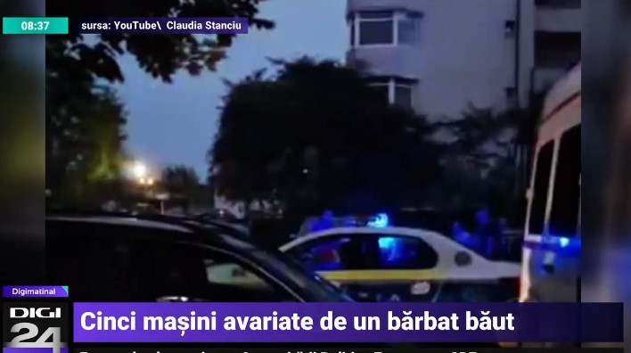 Un șofer beat a lovit cinci mașini încercând să parcheze