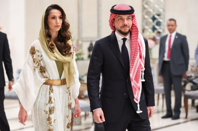 Crown Prince Al Hussein bin Abdullah II and Ms Rajwa Khaled bin Saif bin Abdulaziz engagement announcement, Riyadh, Saudi Arabia - 18 Aug 2022