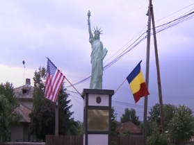 Povestea inedită a Statuii Libertății din România. Este singura copie din estul Europei a celebrului monument american