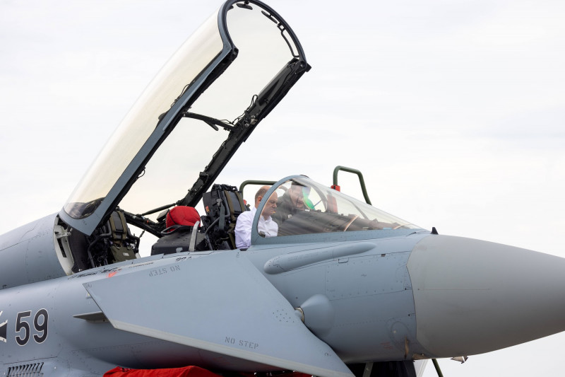 Bundeskanzler Olaf Scholz besucht Air Defender 2023 Schleswig, Deutschland - 16. Juni 2023: Bundeskanzler Olaf Scholz si