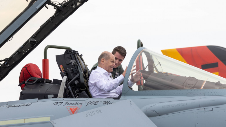 Bundeskanzler Olaf Scholz besucht Air Defender 2023 Schleswig, Deutschland - 16. Juni 2023: Bundeskanzler Olaf Scholz si