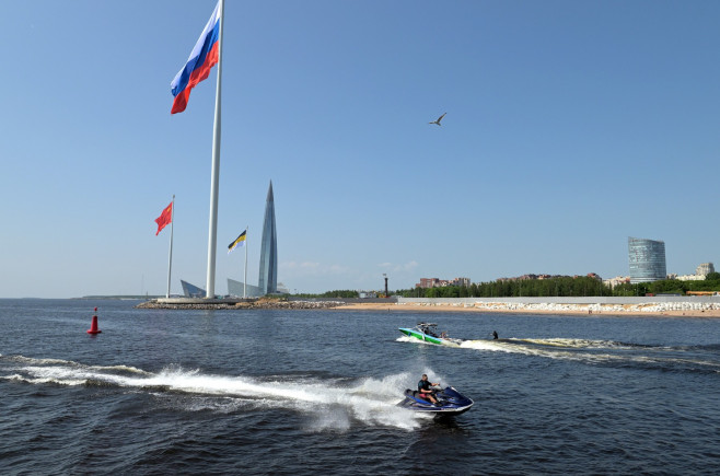Russia Putin Flag Raising Ceremony