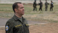 Russia's former leader Dmitry Medvedev, a President Putin ally who is now deputy chairman of the country's security council, visits the Prudboy range in the Volgograd region