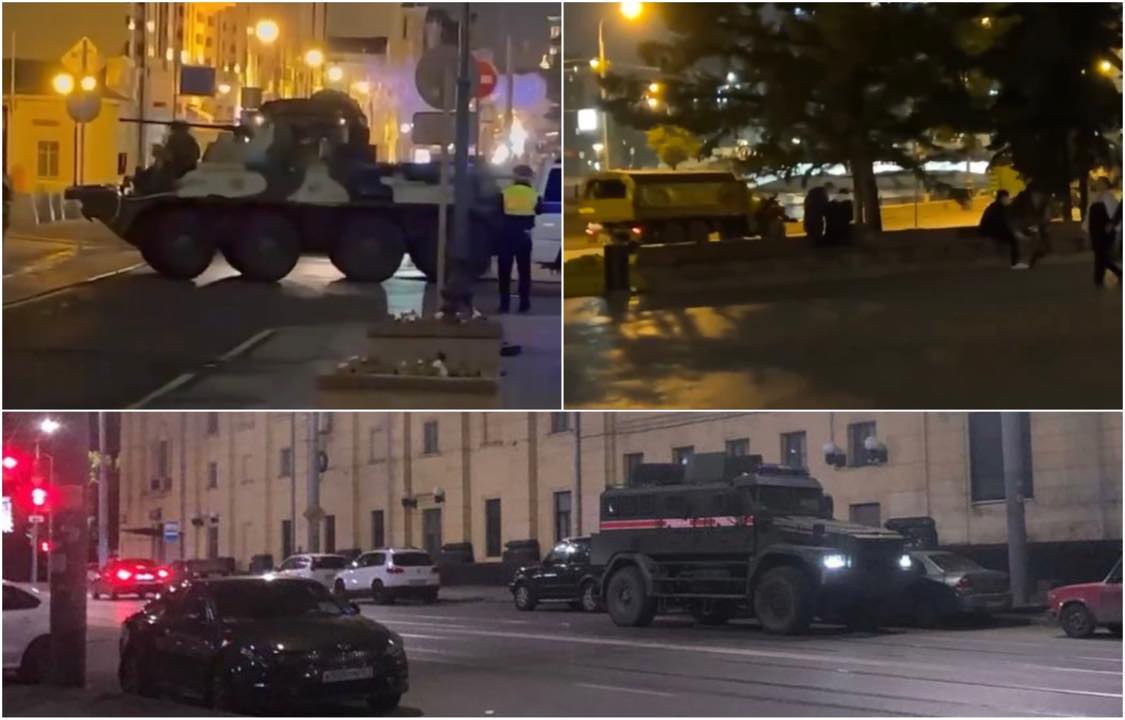 Prigojin e la centrul militar din Rostov și spune că armata îl susține. Putin urmează să facă un anunț public
