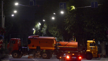 Vehicles block the street after Wagner chief's statement in Rostov-On-Don.
