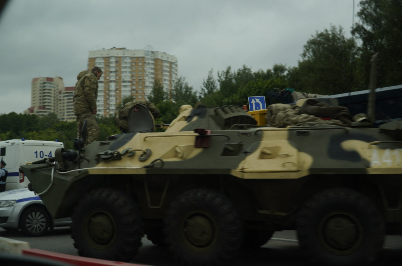 Military mobility on M4 Highway linking Rostov and Moscow