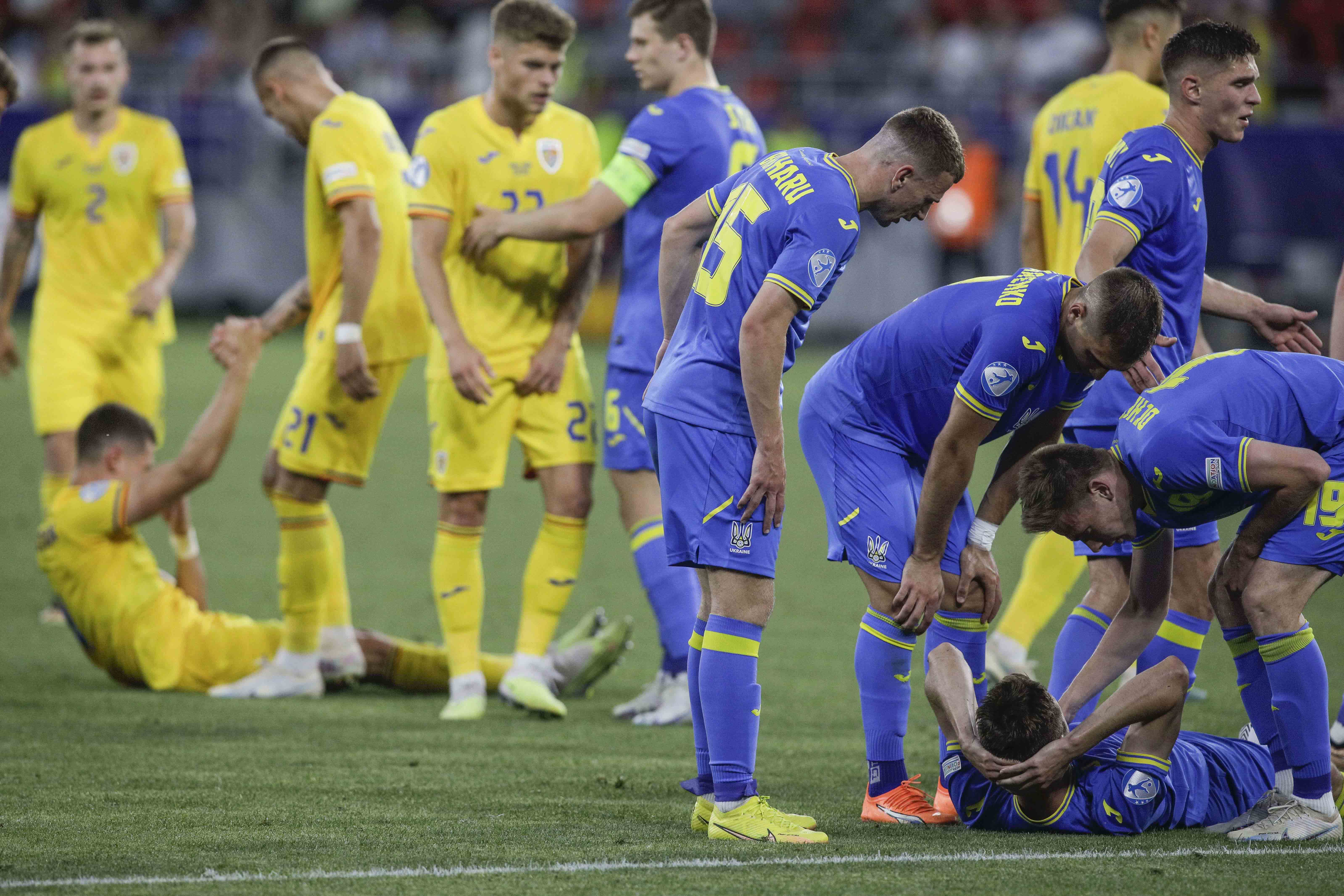 Euro 2023. România U21 a fost învinsă de Ucraina, pe teren propriu, după un autogol al tricolorilor