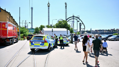 Rollercoaster Jetline derails in Gröna Lund amusement park, Stockholm, Sweden - 25 Jun 2023