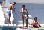 *EXCLUSIVE* Portuguese football star Cristiano Ronaldo enjoys family time aboard a yacht in Sardinia