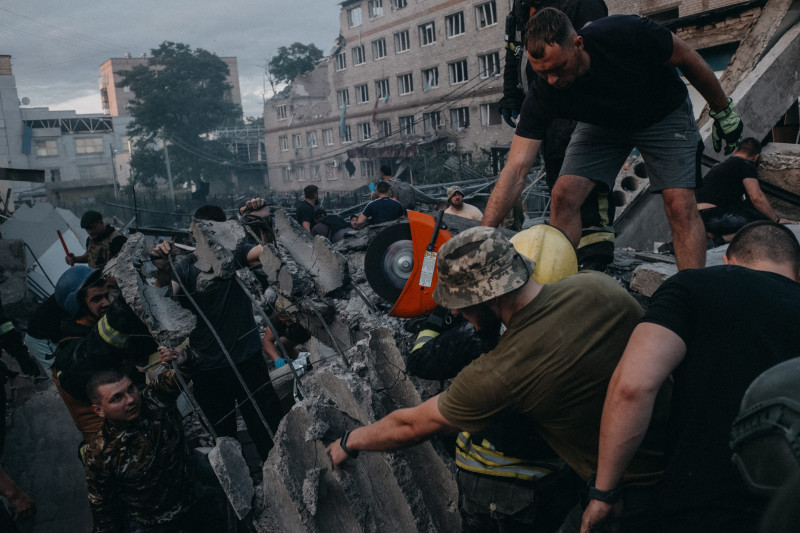 Russian missile attacks in Kramatorsk