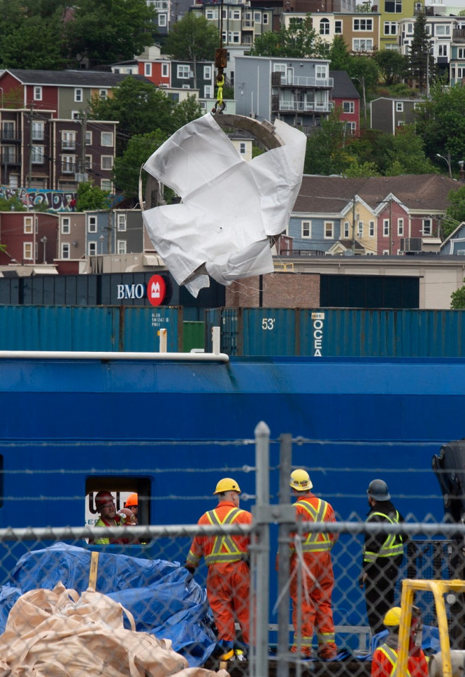 Debris of The Titan Sub Unloaded From Horizon Arctic - Canada