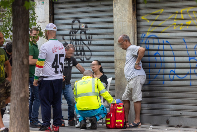 Maxi rissa in Via Fa&#xe0; di Bruno a MIlano