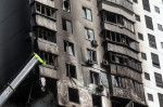 Blast at residential high rise in Kyiv, Ukraine - 22 Jun 2023