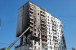 Blast at residential high rise in Kyiv, Ukraine - 22 Jun 2023