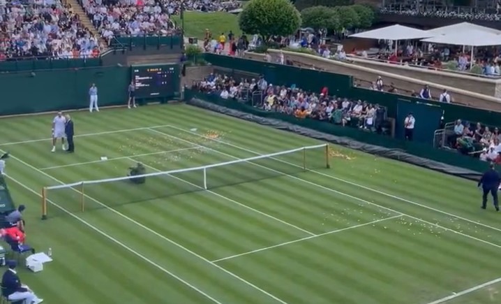 Activiștii de mediu au intrat pe teren, la Wimbledon 2023. Meciul a fost întrerupt