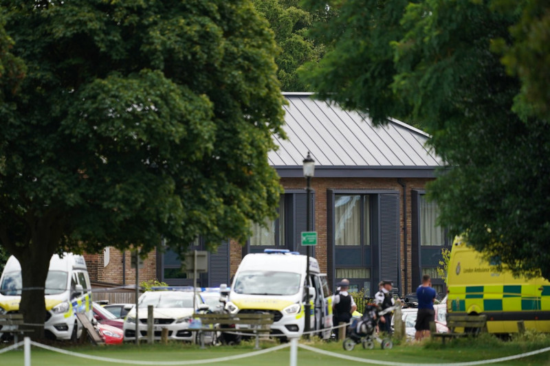 Car collides with primary school building