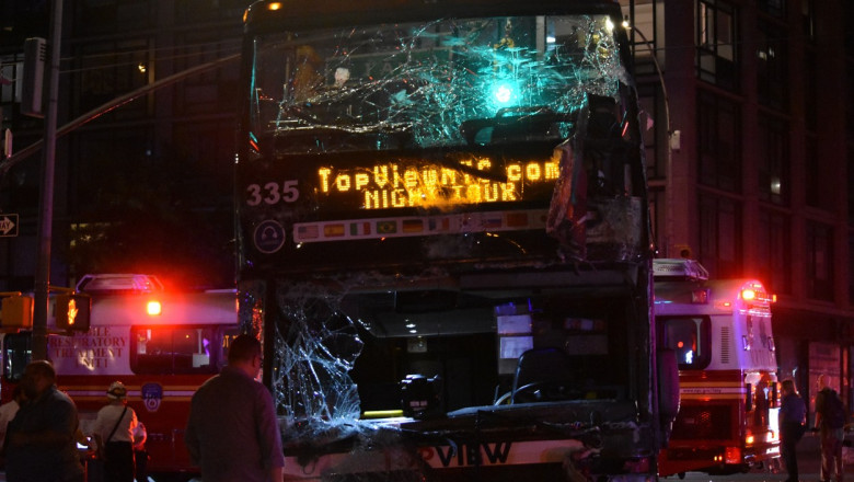 MTA Bus And Tour Bus Accident In Manhattan, New York City, United States - 06 Jul 2023