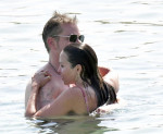 *PREMIUM-EXCLUSIVE* *MUST CALL FOR PRICING* *WEB EMBARGO UNTIL 18:55 HRS UK TIME ON 06/07/23* Hollywood actor Matt Damon packs on the PDA with his wife Luciana Bozan Barroso while enjoying a day at the Paraga beach, at Tasos Taverna, in Mykonos.