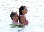 *PREMIUM-EXCLUSIVE* *MUST CALL FOR PRICING* *WEB EMBARGO UNTIL 18:55 HRS UK TIME ON 06/07/23* Hollywood actor Matt Damon packs on the PDA with his wife Luciana Bozan Barroso while enjoying a day at the Paraga beach, at Tasos Taverna, in Mykonos.