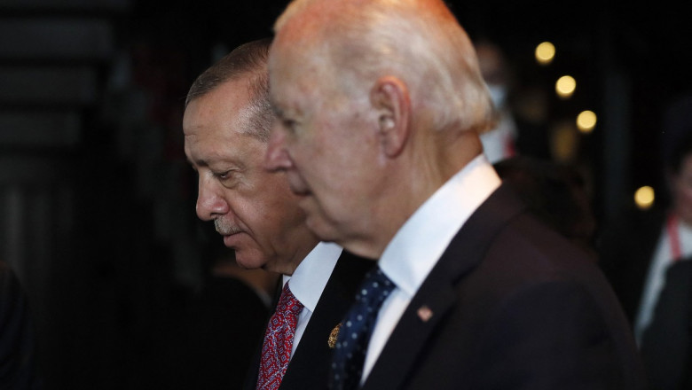 Recep Erdogan și Joe Biden.