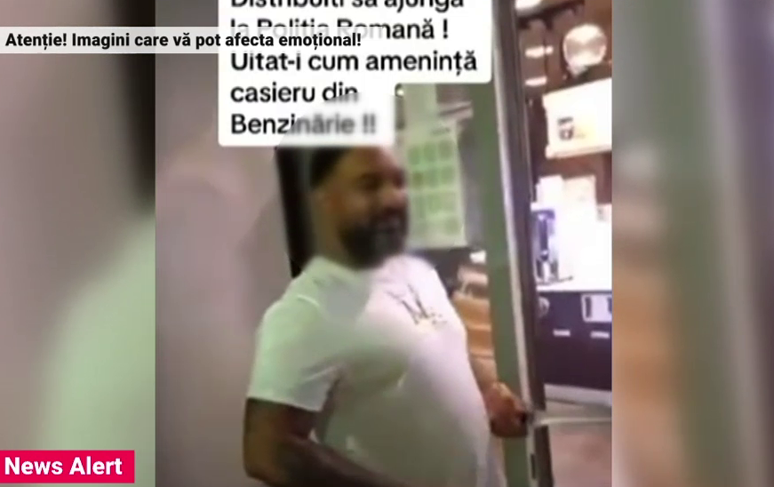 Un bărbat a atacat cu o macetă angajații unei benzinării din București. A transmis totul LIVE pe internet