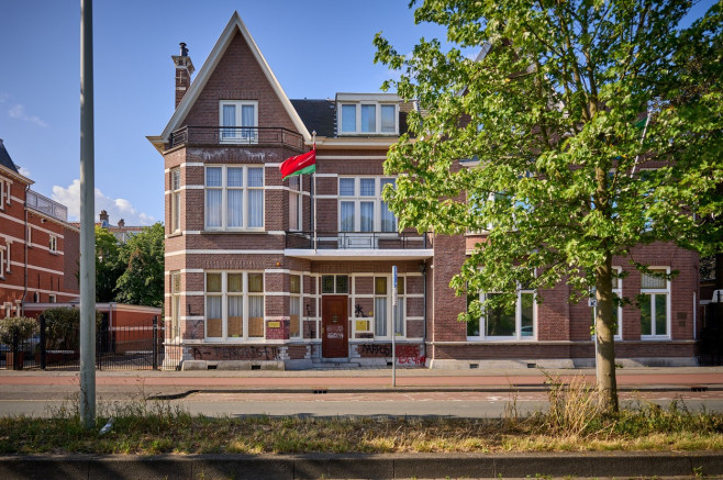 Embassy of Belarus Destroyed and Defaced, Hague, Netherlands - 02 Jul 2023