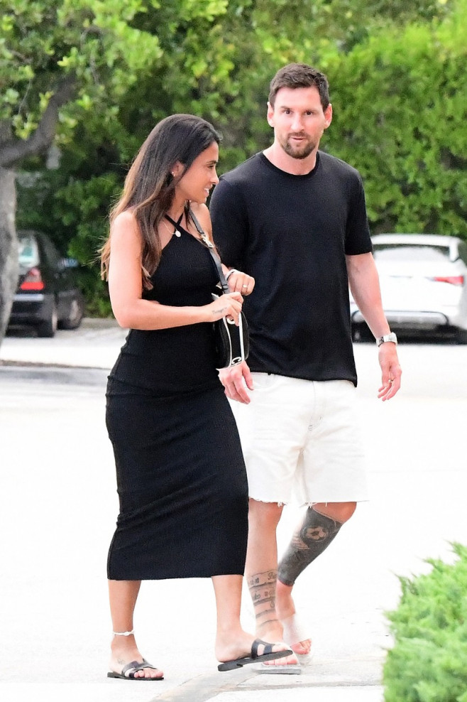 EXCLUSIVE: Lionel Messi and his wife Antonella start adjusting to life in America as they take their three sons to a Miami supermarket