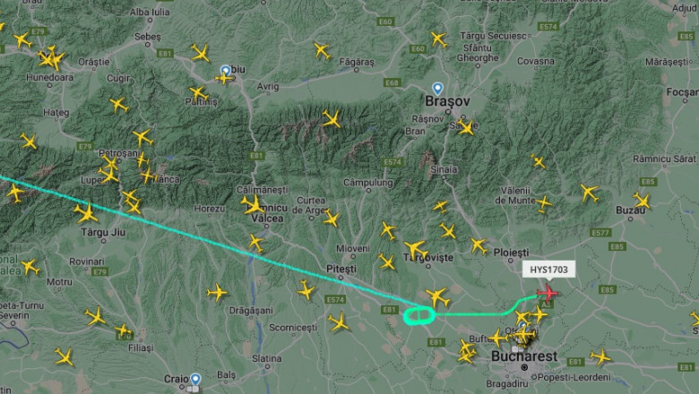 Un avion care a decolat de la Timișoara spre Tunisia a fost redirecționat la București.
