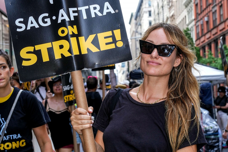 SAG-AFTRA Strike Picket Line, New York, USA - 14 Jul 2023