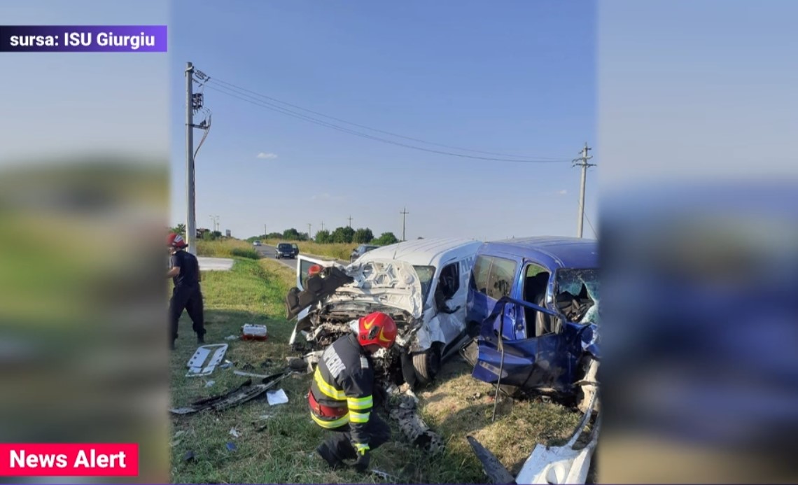 Accident grav în Giurgiu. Doi oameni au murit și doi sunt grav răniți