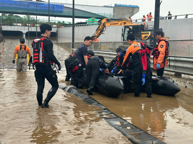 Inundații devastatoare în din Coreea de Sud. Foto Profimedia (2)