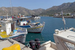 Livadia harbour and boats.Tilos, Greece