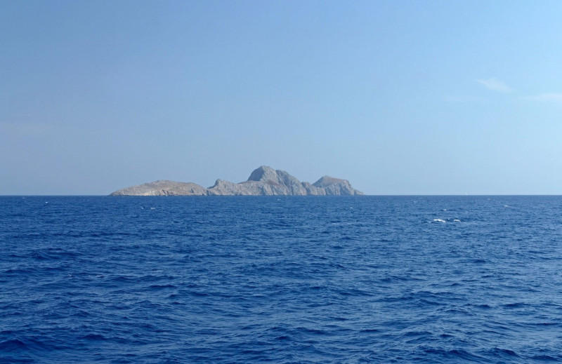 Anti-Tilos islet, near Tilos island, Dodecanese, Greece, EU. cym