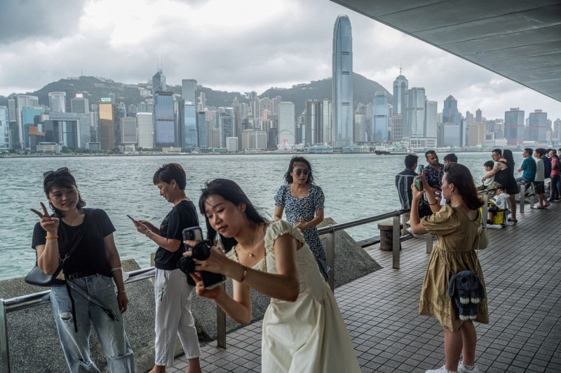 Typhoon Talim in Hong Kong, China - 17 Jul 2023