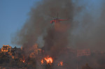 Wildfire in southeast Attica