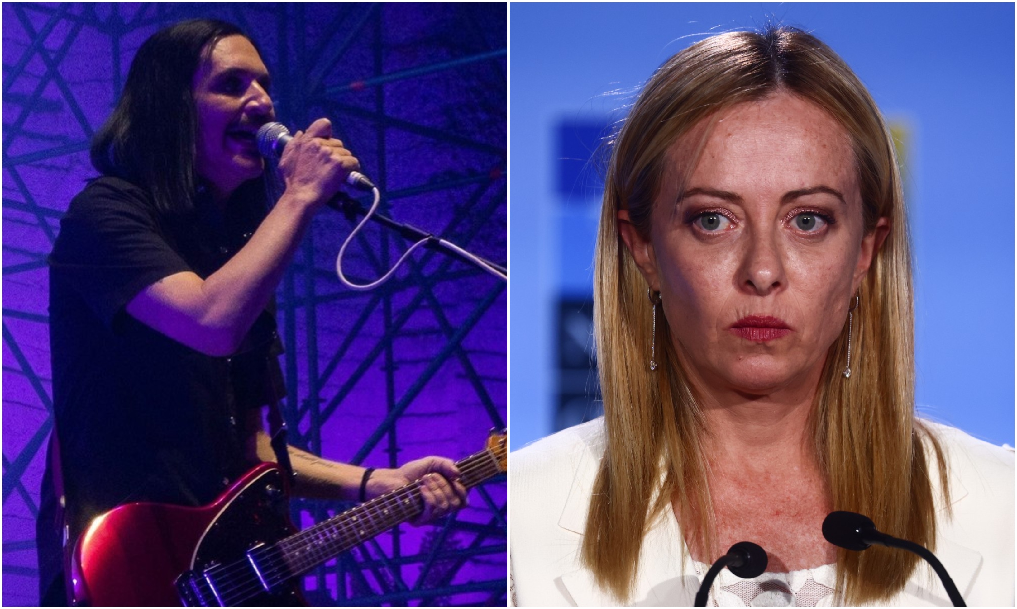 VIDEO. „Nazistă, fascistă și rasistă!”. Solistul formației Placebo e anchetat în Italia, după ce a insultat-o pe Giorgia Meloni