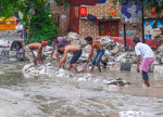 Flood Situation in Delhi-NCR After Rise In Water Level Of Yamuna River, New Delhi, India - 16 Jul 2023