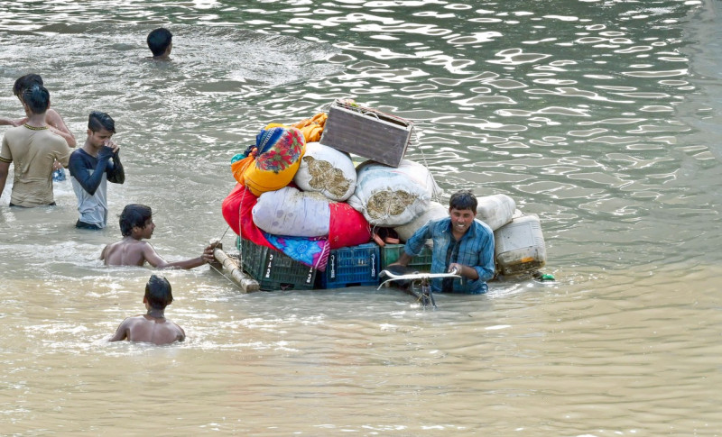 Flood Situation in Delhi-NCR After Rise In Water Level Of Yamuna River, New Delhi, India - 16 Jul 2023