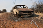 Aftermath of wildfire in Greece