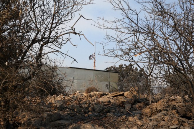 Aftermath of wildfire in Greece