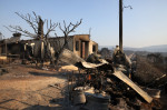 Aftermath of wildfire in Greece