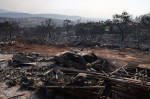 Aftermath of wildfire in Greece