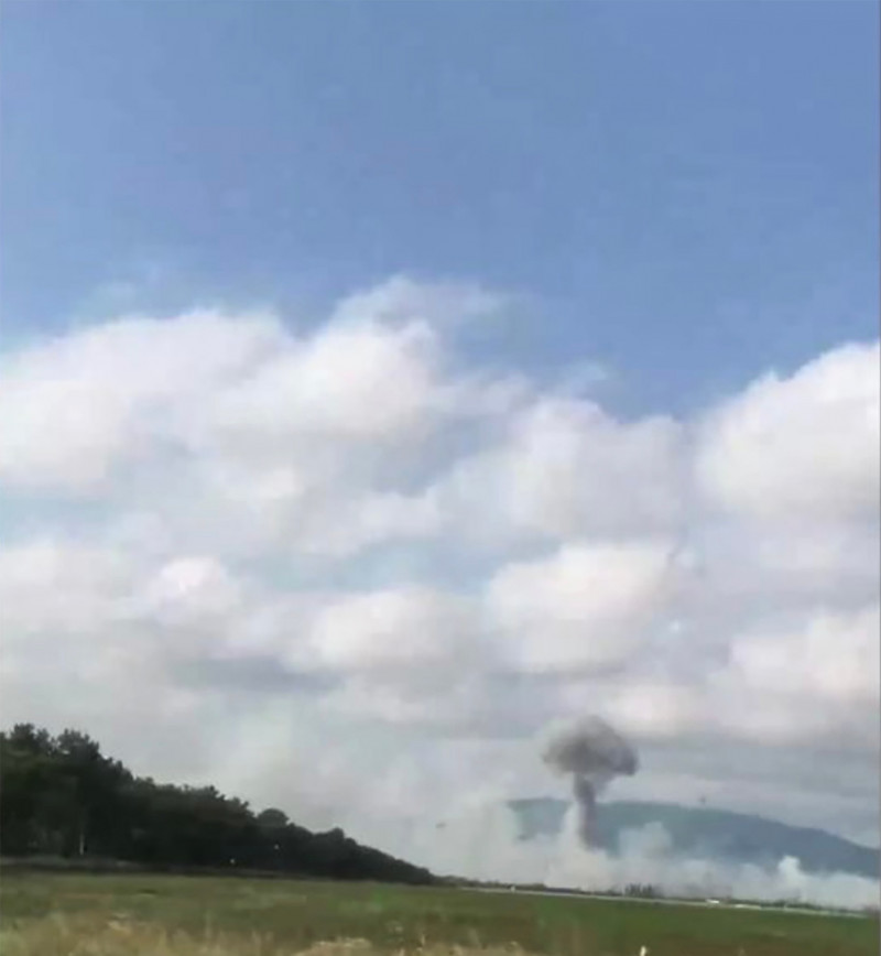 A major Russian ammunition depot exploded after suspected Ukrainian strikes at Starokrymsky military training ground in annexed eastern Crimea.