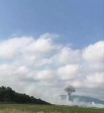 A major Russian ammunition depot exploded after suspected Ukrainian strikes at Starokrymsky military training ground in annexed eastern Crimea.