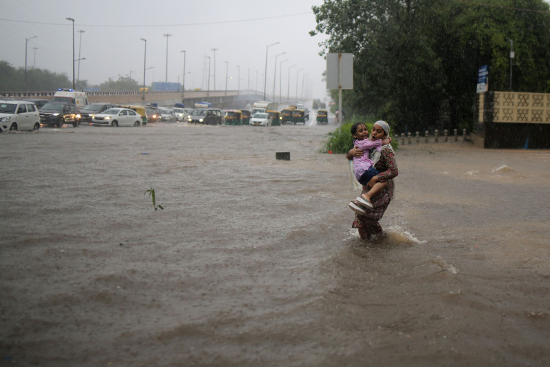 Heavy Rains Lashes Delhi-NCR Cause Waterlogging, Traffic Snarls, New DElhi, India - 09 Jul 2023