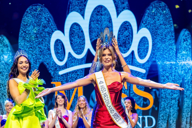 R'Bonney Gabriel Miss Universe 2022 at the final of Miss Netherlands 2023