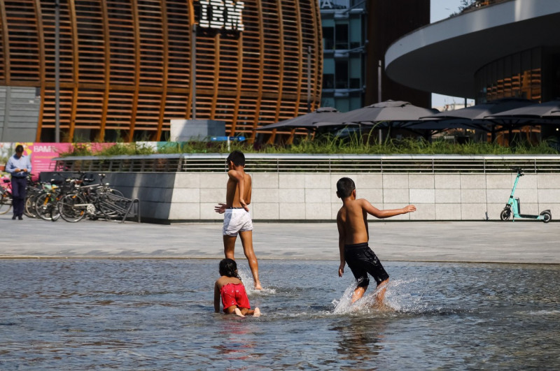 Big Heat Wave in Milan, Italy - 10 Jul 2023