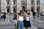 Italy: Summer and heat in the center of Milan